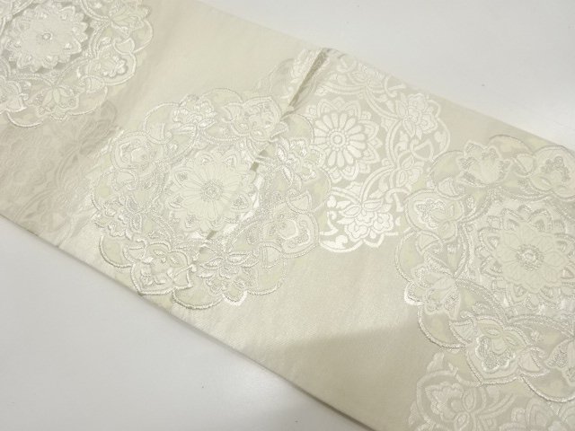 JAPANESE KIMONO / TAKASHIMA ORIMONO HANA-MON WEAVING FUKURO OBI